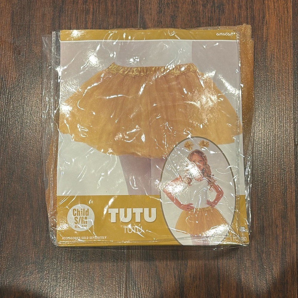 NWT! Gold Tutu Kids Dance Costume